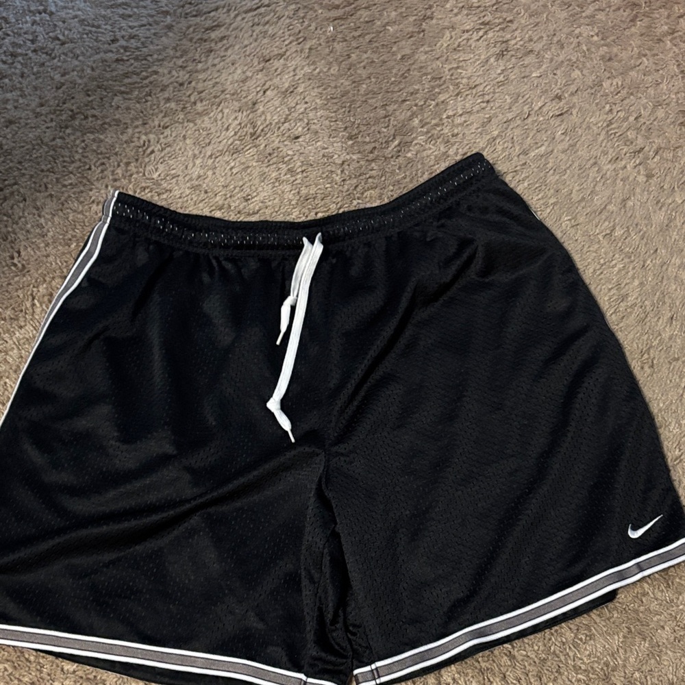 Women’s Nike Black Mesh Shorts with White Trim